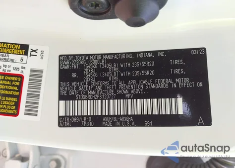 2023 Toyota Highlander Hybrid Limited from USA, damaged, VIN 5TDXBRCH2PS120727